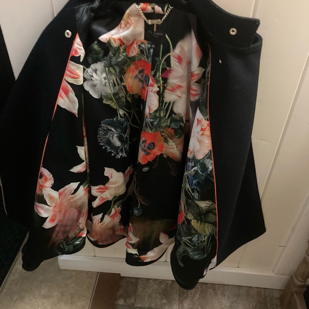 Ted Baker London Prata Zip Front Wool Cashmere Cape/Coat